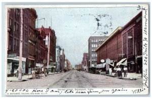 Davenport Iowa IA Postcard Second Street Exterior Building c1906 Vintage Antique