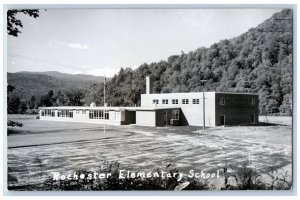 Rochester Washington Postcard RPPC Photo Elementary School Building c1950's