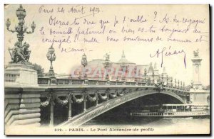 Old Postcard Paris Pont Alexandre