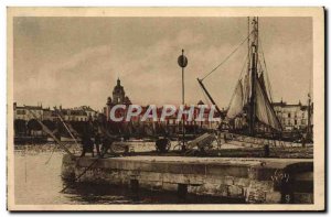 Old Postcard La Rochelle A View From Boat Docks