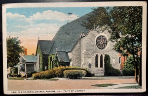 Vintage Postcard 1916 Trinity Episcopal Church, Aurora, Illinois (IL)