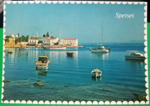 Greece Spetses The Old Harbour Partial View - posted 1989