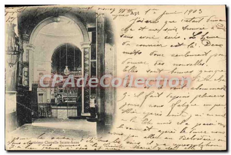 Postcard Old Vaucluse Anterieur Chapelle Sainte Anne