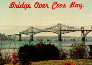 Bridge Over Coos Bay Oregon Coast Vintage Standard View Postcard 