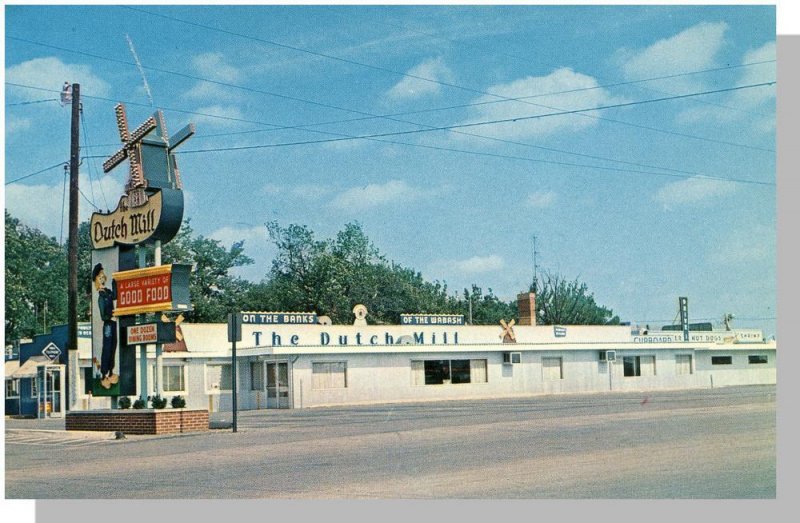 Bluffton, Indiana/IN Postcard, The Dutch Mill Restaurant, 1960's?