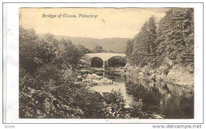 Pitlochry,  Scotland in Perthshire , PU-1911 : Bridge of Clunie