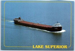 M-46127 An aerial view of an oreboat on Lake Superior