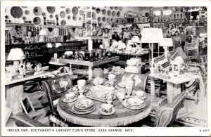 Postcard Indian Den Curio Store in Casa Grande, Arizona