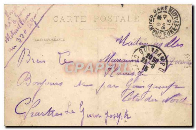 Postcard Old Chartres Church St Aignan