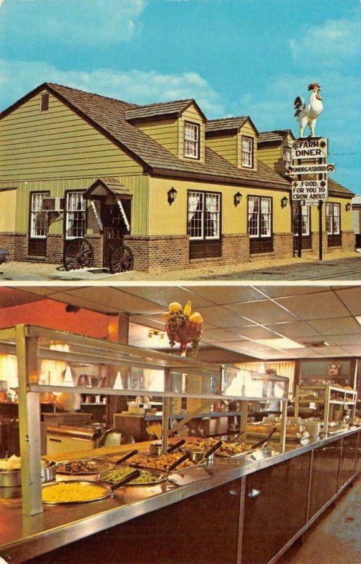 LANCASTER COUNTY FARM DINER Elizabethtown, PA Roadside c1960s Vintage Postcard