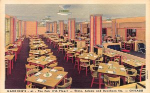 Harding's at the Fair, Chicago, Illinois, Early Linen Postcard, Unused