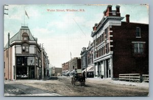 WINDSOR NS CANADA WATER STREET ANTIQUE PRIVATE POSTCARD