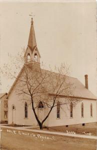 E80/ Fresno Ohio RPPC Postcard c1910 Coshocton County M.E. Church