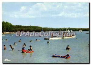 Postcard Modern Sille le Guillaume Sarthe Sille Domaniale Forest Beach Lake