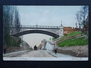 London Islington HIGHGATE ARCHWAY c1924 Postcard