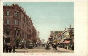 Fall River MA South Main St. - Dental Parlor Sign c1905 Postcard