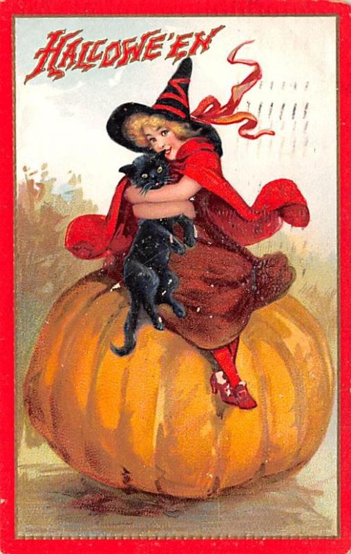 Halloween Post Card Old Vintage Antique Brundage 1910