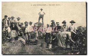 Old Postcard Wine Harvest A bele harvest TOP