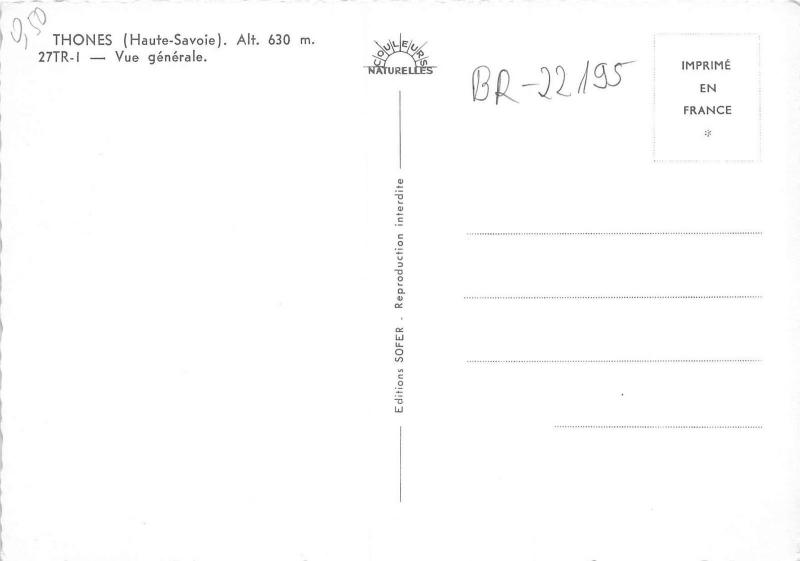 BR22195 Thones Vue generale france