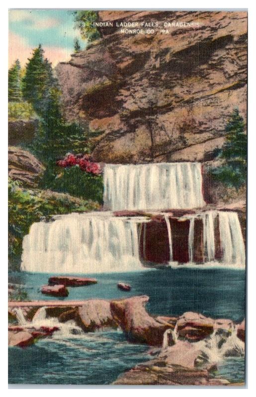 1949 Indian Ladder Falls Canadensis, Monroe Co. PA Postcard | United ...