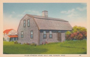 Duxbury MA, Massachusetts - Myles Standish House Built in 1666 - Linen