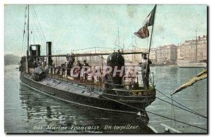 Old Postcard Boat War One destroyer