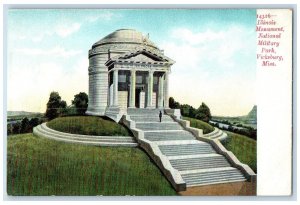 c1940s Illinois Monument Exterior National Military Park Vicksburg MS Postcard