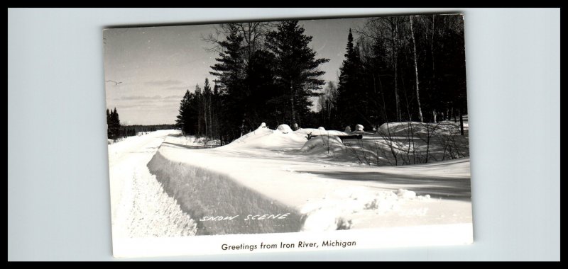 Greetings From Iron River,MI Snow Scene