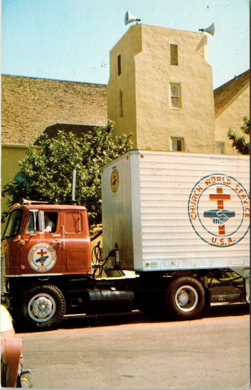 Church World Service Truck Dover New Jersey NJ Postcard VTG Cancel WOB Note 9c 