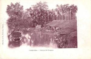 Cochinchine Arroyo de Choquan Indochine Scenic View Antique Postcard J75896