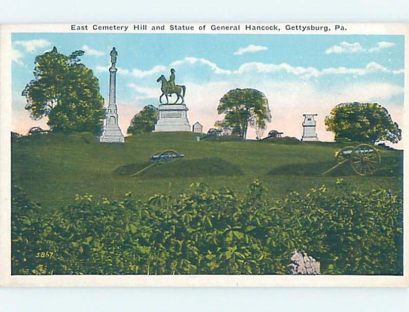 Unused W-Border CIVIL WAR EAST CEMETERY Gettysburg Pennsylvania PA F2266