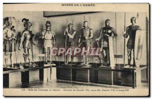 Postcard Old Paris Hotel Des Invalides Museum L & # 39Armee war costumes Char...