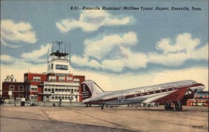 Knoxville Tennessee TN Municipal Airport Capital Airlines Airplane Linen PC