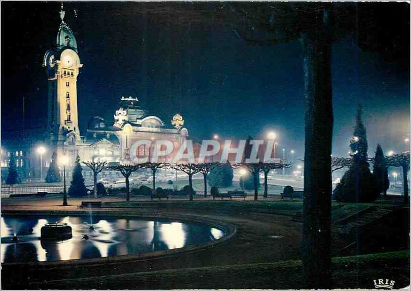 Modern Postcard Limoges Haute Vienne La Station des Benedictins and night Eff...