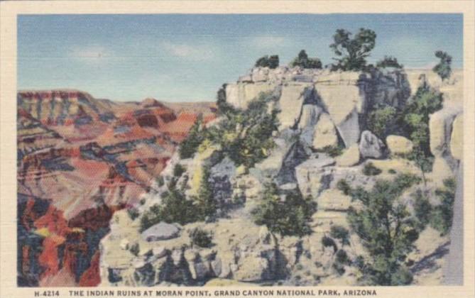 Arizona Grand Canyon National Park The Indian Ruins At Moran Point Fred Harvey