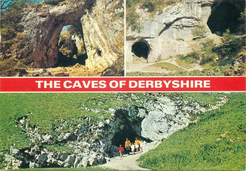UK Postcard England The Caves of Derbyshire various aspects