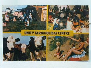 Unity Farm Holiday Centre Campsite Brean Down Somerset Vintage MV Postcard 1970s