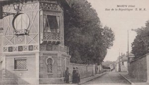 Mouy Rue De La Republique Antique French Postcard