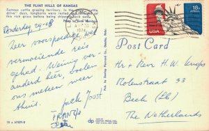 USA The Flint Hills Of Kansas Vintage Postcard 07.91