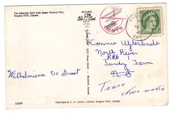 Canada Postage Due Cancel 1958, Clarkson, Ontario