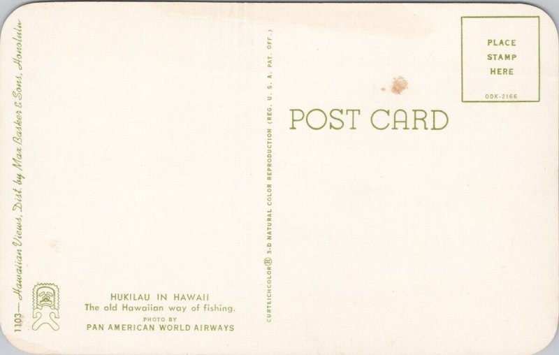 Hukilau in Hawaii HI Pan American World Airways Pan Am Advertising Postcard H40 