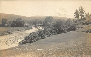 Phillips ME View of Sandy River Real Photo Postcard