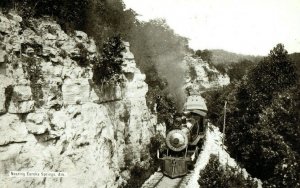 C. 1910 Steam Train Mountain Eureka Springs Arkansas Scene Vintage Postcard P144