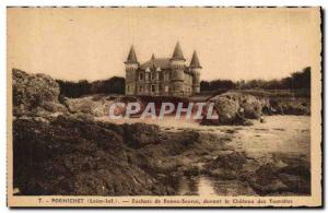 Old Postcard Pornichet Rocks of Good Source to the Chateau des Tourelles