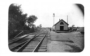 Walterboro ME Railroad Station Train Depot in 1911, RPPC