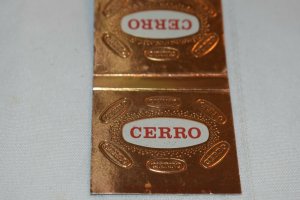 Cerro Copper and Brass Company Cleveland Ohio 30 Strike Matchbook Cover