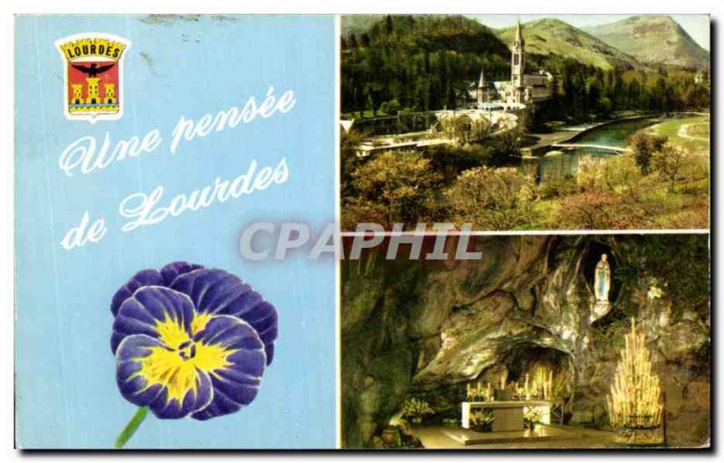 Old Postcard A Thought From Lourdes