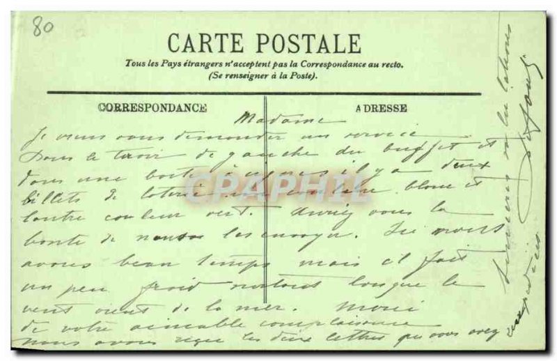 Old Postcard Mers les Bains The beach promenade