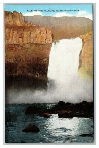 Vintage 1940's Postcard Palouse Falls State Park Franklin County Washington