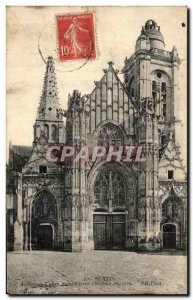 Old Postcard Senlis Old St. Peter's Church